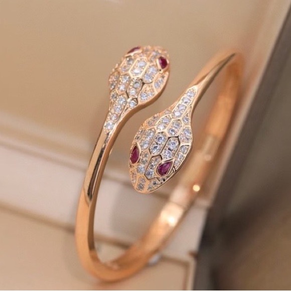 Bulgari Rose Gold and Diamond Serpenti Bracelet - Picture 6 of 6